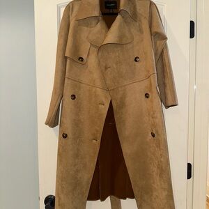 Banana Republic Camel Suede Trench Coat